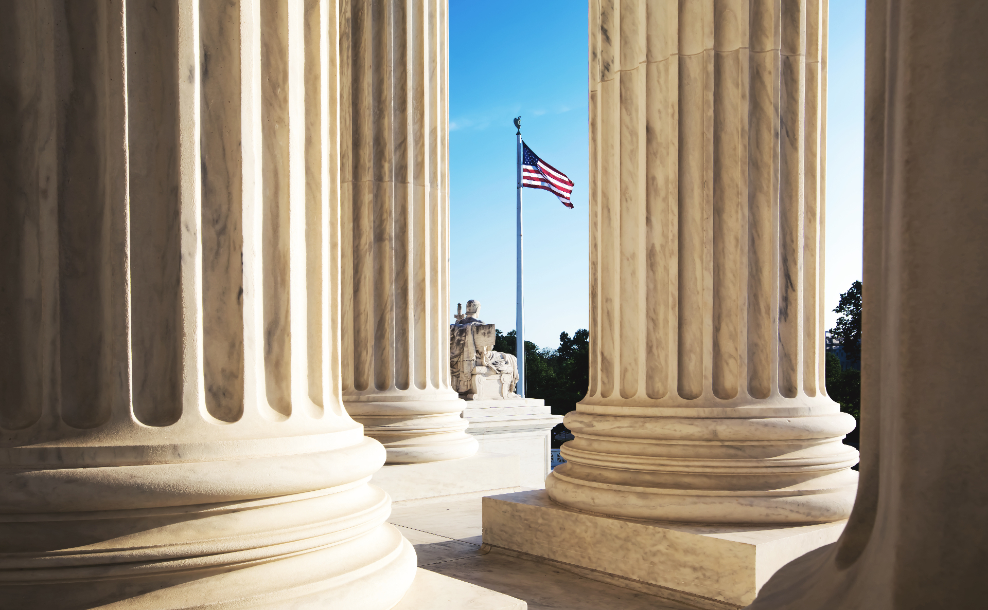 Marble columns of a United States courthouse